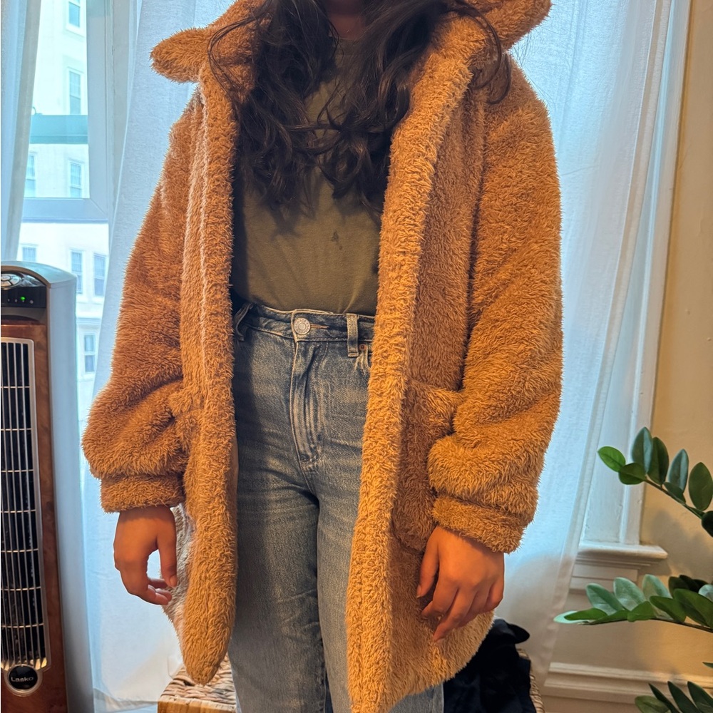 Princess Polly Brown Teddy Coat